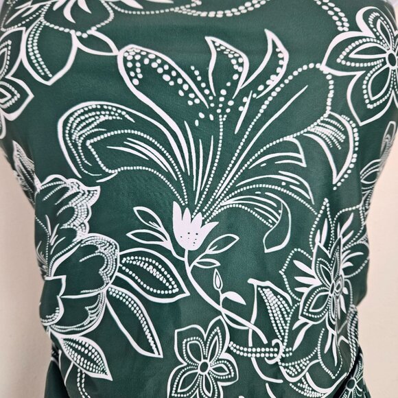 Cupshe Womens Large Floral Print Shirred Cutout One Piece Swimsuit Adjustable - Picture 7 of 8